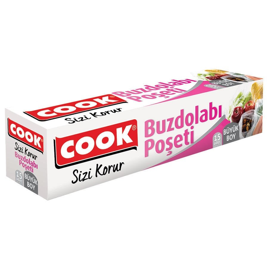 Cook Buzdolabı Poşeti Büyük Boy 30*45 15'li