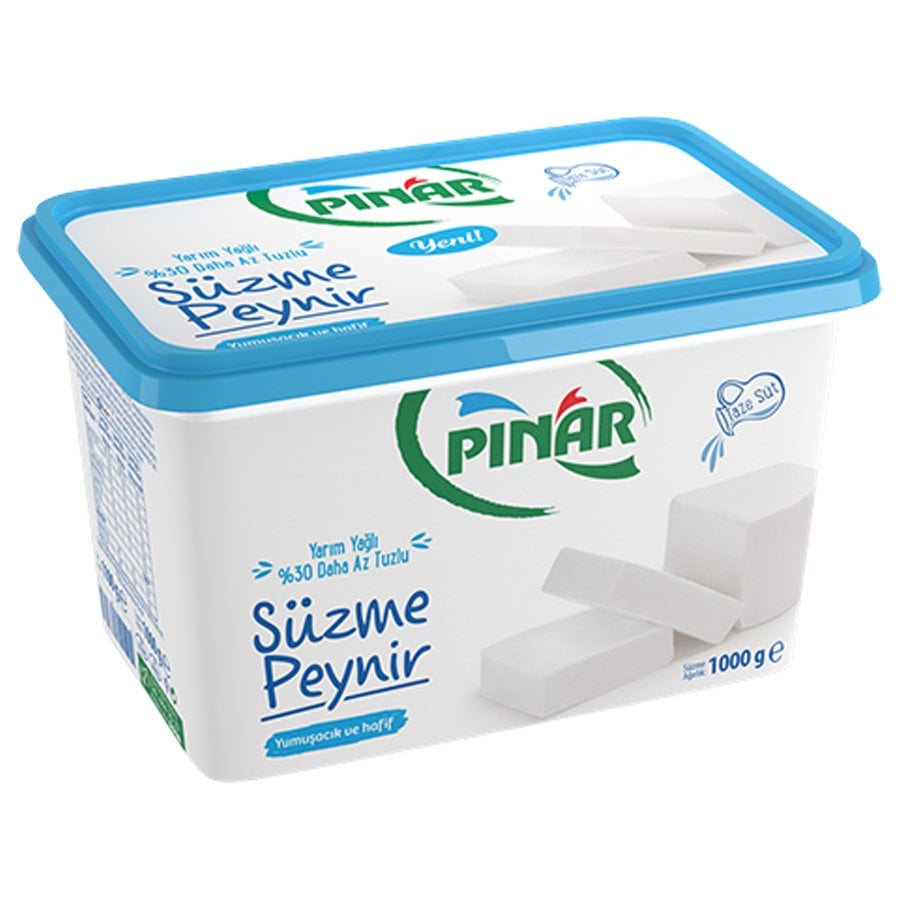 Pınar Süzme Peynir Yarım Yağlı Az Tuzlu 1000 Gr