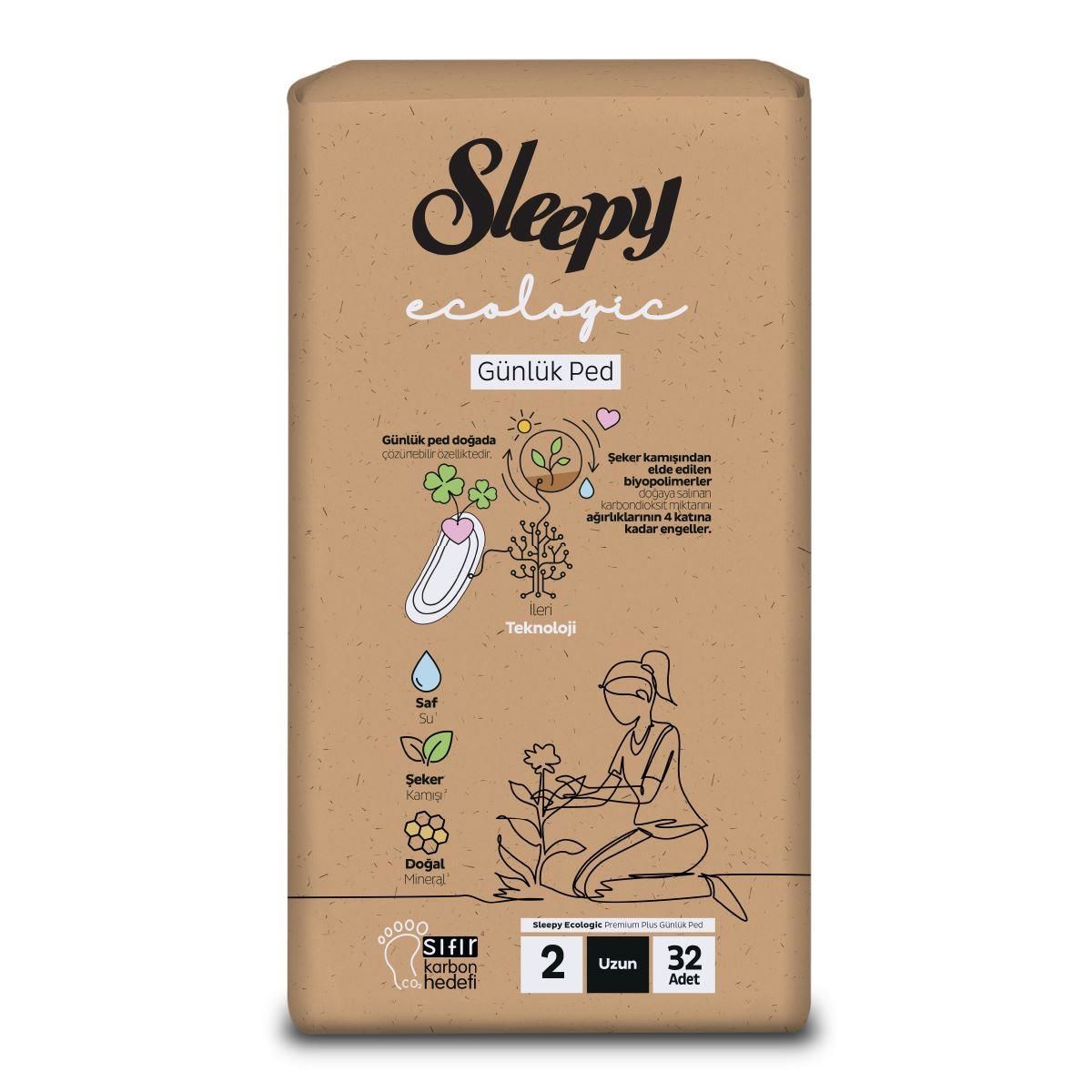 Sleepy Günlük Ped Ecologic Süper Uzun 32'li