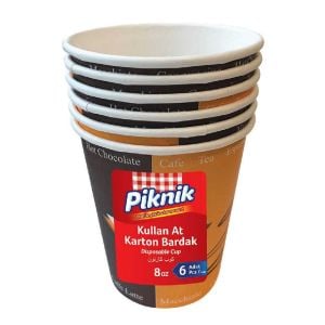 Piknik Karton Bardak 8 Oz 6'lı Paket 1484-P