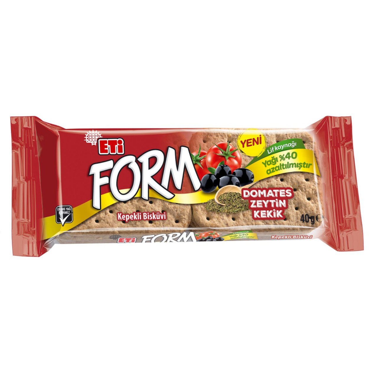 Eti Form Domatesli Zeytinli Kepekli Bisküvi 40 Gr