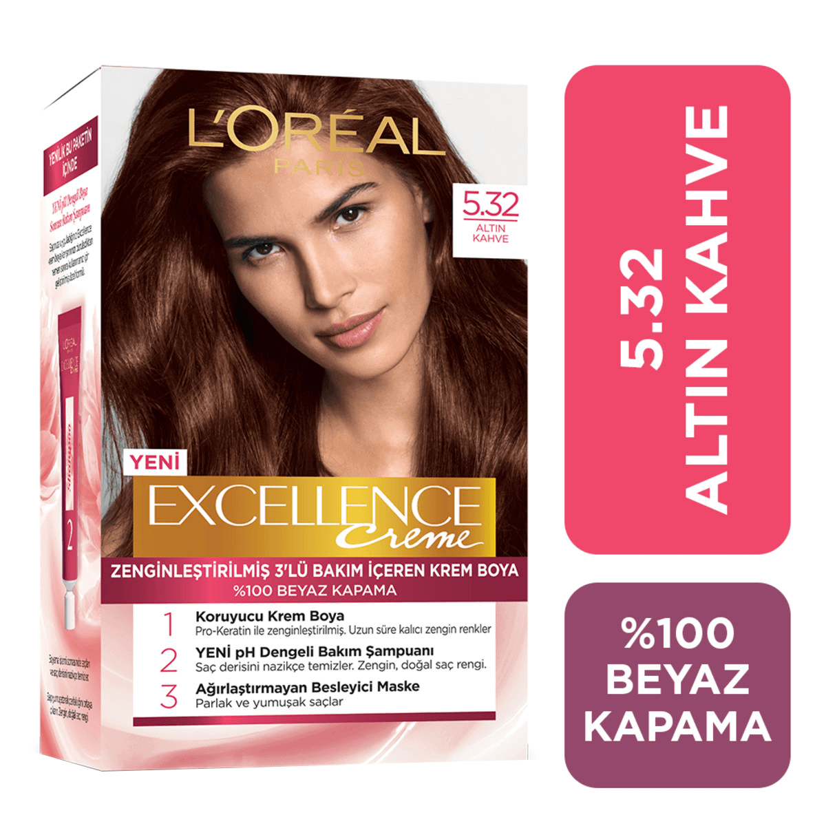 Loreal Excellence Krem Altın Kahve 5/32