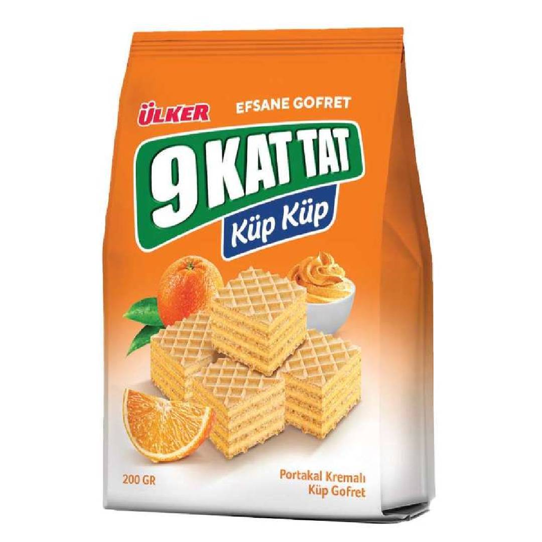 Ülker 9 Kat Küp Gofret Portakal 200 Gr