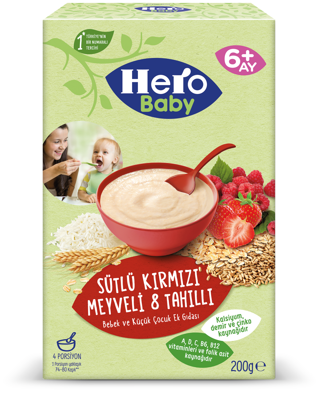 Hero Baby Sütlü Kırmızı Meyveli 200 gr