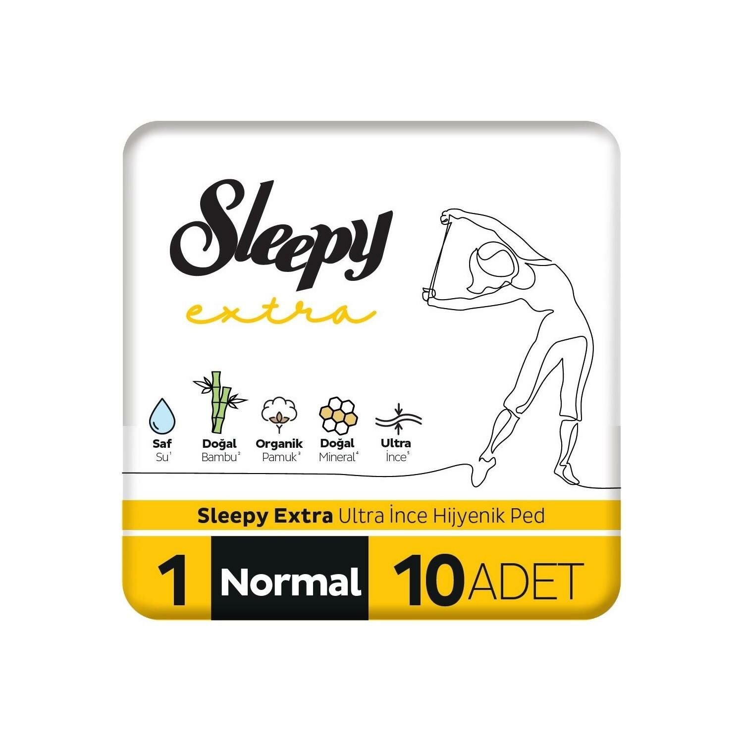 Sleepy Extra Ultra Ince Standart Hijyenik Ped Normal 10 Adet Ped