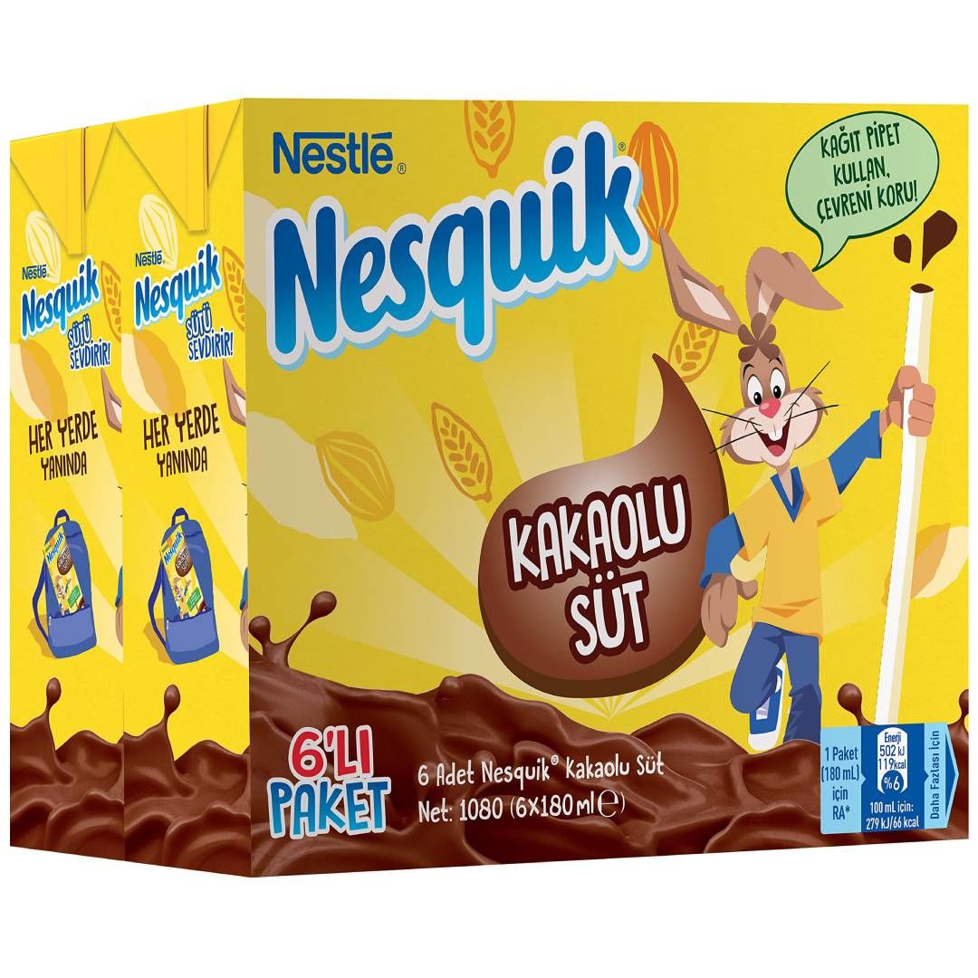 Nestle Nesquik Süt Kakaolu 6X180Ml 6 Al 5 Öde