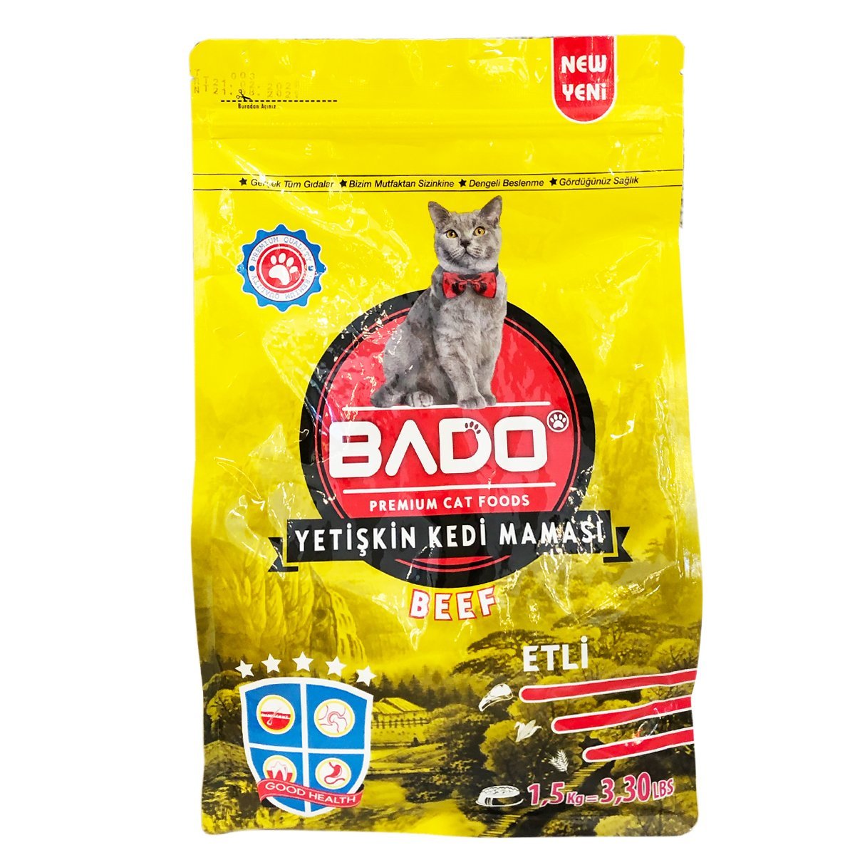 Bado Kedi Maması Yetişkin Etli 1.5 kg