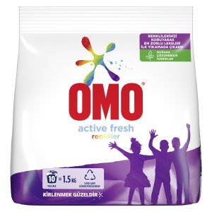 Omo Active Fresh Toz Çamaşır Deterjanı Renkliler İçin 1.5 Kg 10 Yıkama