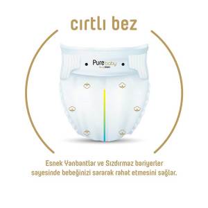 Pure Baby Organik Pamuklu Cırtlı Bez 2 Numara Mini 68'li