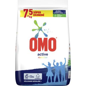Omo Active Fresh Toz Çamaşır Deterjanı Renkliler İçin 7.5 Kg 50 Yıkama