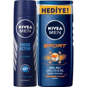 Nivea Deo 150 Ml Fresh Active +Duş Jeli 250 Ml