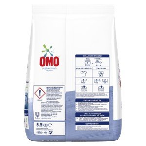 Omo Toz Çamaşır Deterjanı Active Fresh Beyazlar İçin 5,5 Kg 36 Yıkama