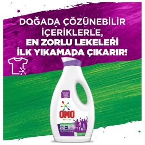 Omo Sıvı Çamaşır Deterjanı Renkli 30 Yıkama 1950 ml