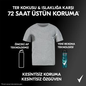 Rexona Men Erkek Sprey Deodorant Invisible Ocean Deep 72 Saat Kesintisiz Üstün Koruma 150 Ml