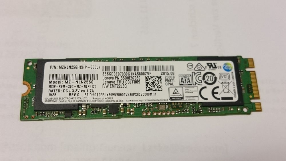 LENOVO 256GB SSD Hard drive (M.2, 2280, SATA6G, SAMSUNG, OPAL)