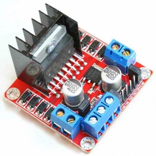 L298N Voltaj Regulatörlü Çift Motor Sürücü Kartı(Kırmızı PCB)