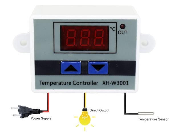 XH-W3001 220V AC Dijital Termostat 1500W