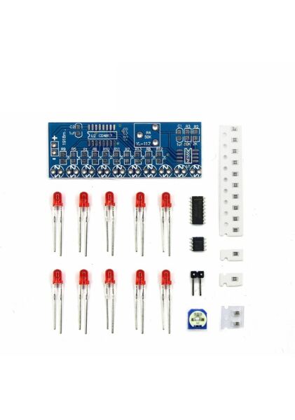 NE555 + CD4017 LED DIY Elektronik Eğitim Kiti - Kara Şimşek