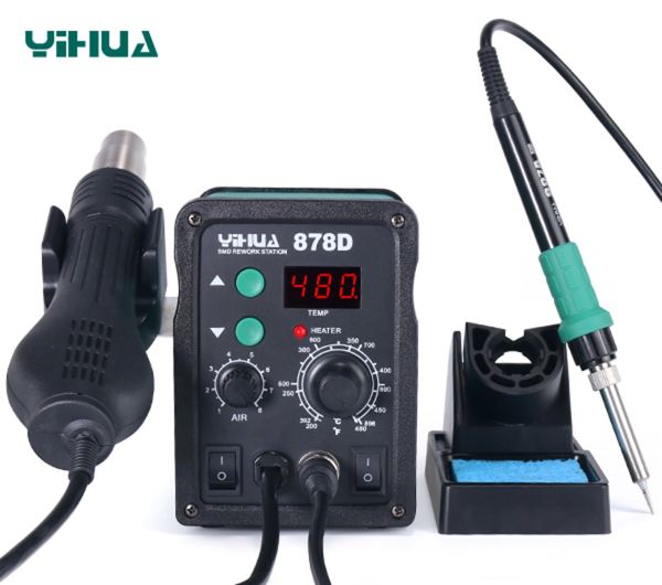 Yihua 878D Sıcak Hava Üflemeli Dijital Havya İstasyonu