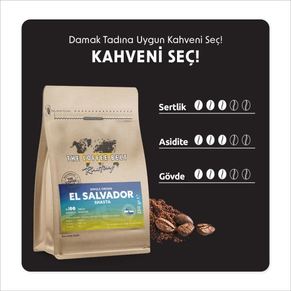El Salvador Shasta Yöresel Kahve 500 gr.