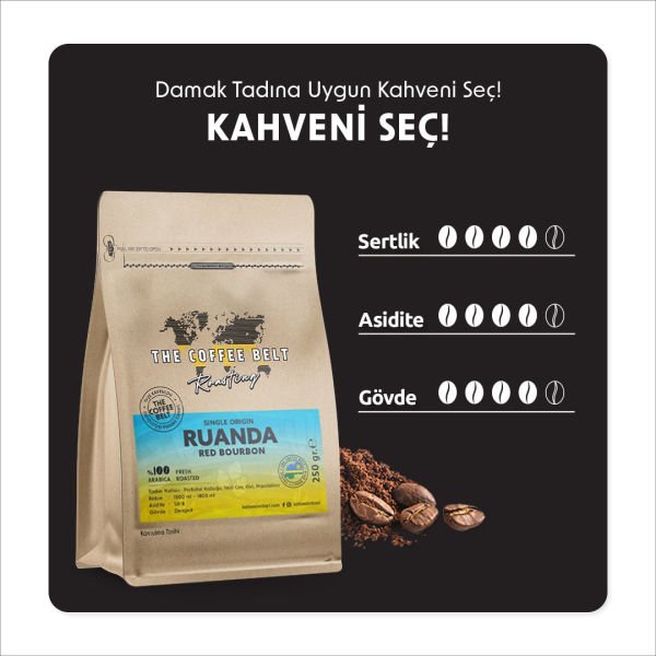 Ruanda ''Kamonyi'' Red Bourbon Yöresel Kahve 500 gr.