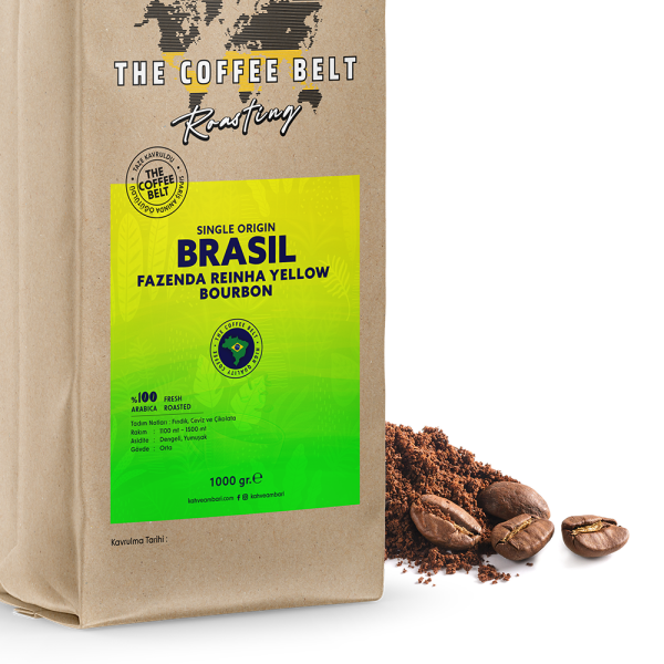 Brasil Fazenda Rainha Yellow Bourbon Yöresel Kahve 1000 Gr