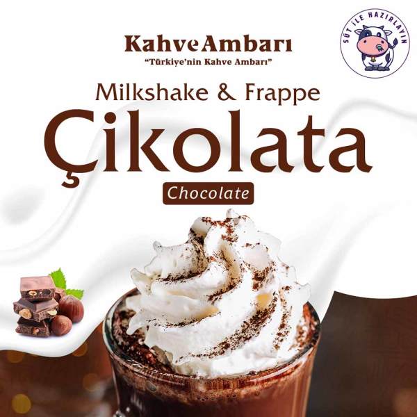 Çikolata Aromalı Milkshake Frappe Tozu 1000 gr