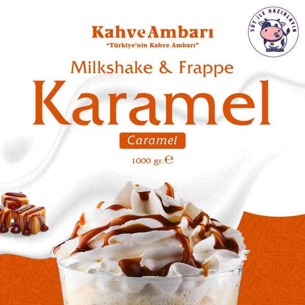 Karamel Aromalı Milkshake & Frappe Tozu 1 Kg Folyo