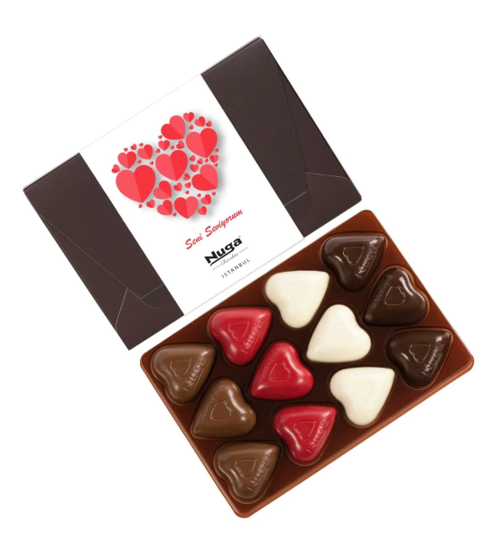 Mesaj Temalı Dolgulu El Yapımı Çikolata  ''Seni Seviyorum''