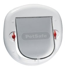 PetSafe 280 Ef Büyük Kedi ve Küçük Köpek Manuel 4 Yönlü Kilitli Kapı Beyaz