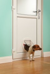 PetSafe 280 Ef Büyük Kedi ve Küçük Köpek Manuel 4 Yönlü Kilitli Kapı Beyaz