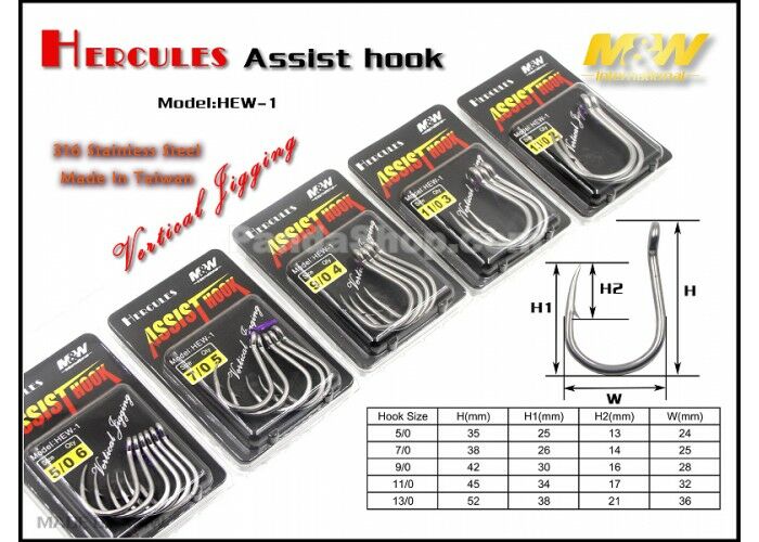 M&W ASSIST HOOK HEW-1  Jig İğnesi