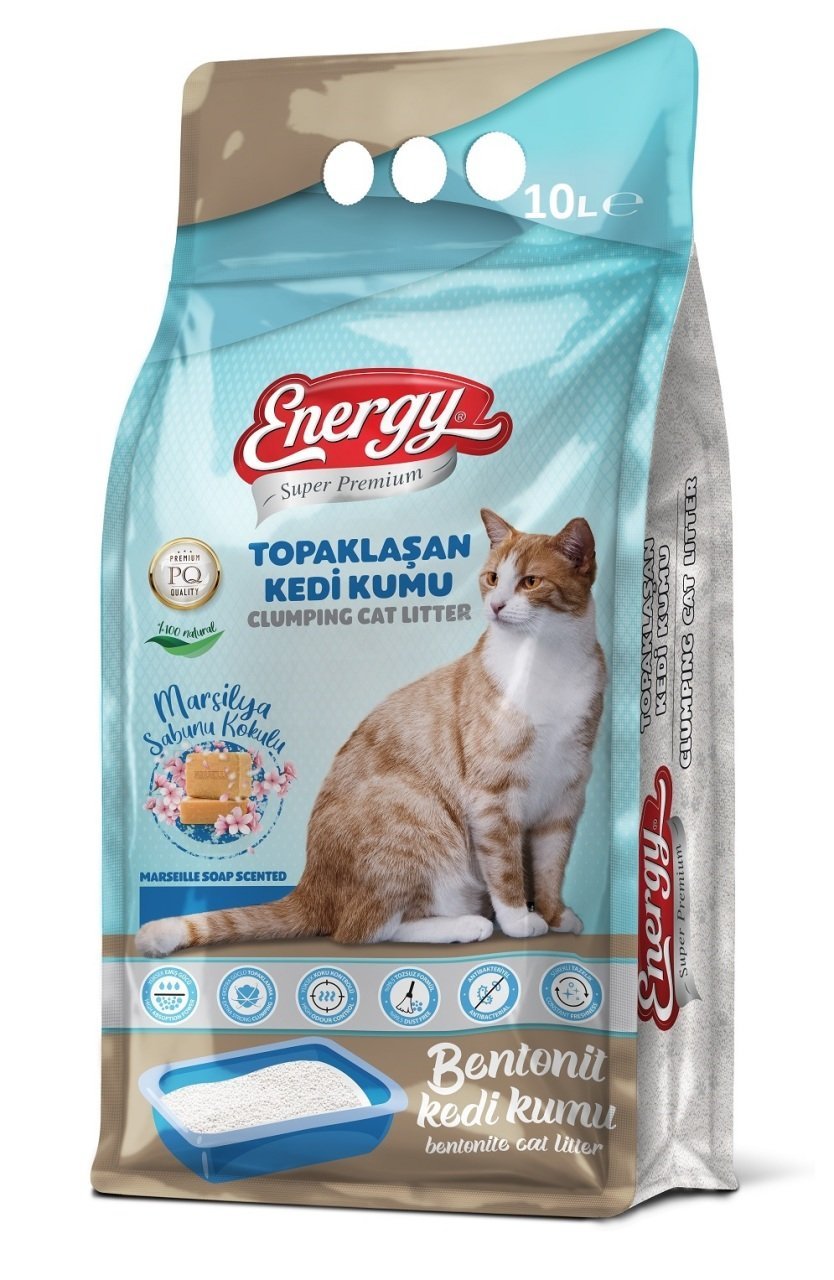 Energy Bentonit Kedi Kumu Marsilya Sabunu  Kokulu 10 Lt