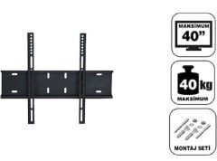 Teif 32'' - 40''- 102 Ekran Sabit Tv Askı Aparatı Tüm Tv 'ler İçin - Su Terazili