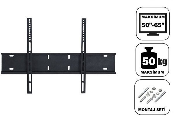 Achill 50''- 65'' Sabit Tv Askı Aparatı Tüm Tv 'ler İçin - Su Terazili