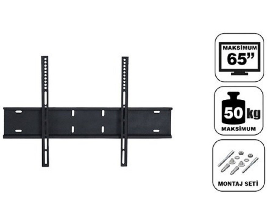 Achill 65'' - 165 Ekran Sabit Tv Askı Aparatı Tüm Tv 'ler İçin - Su Terazili