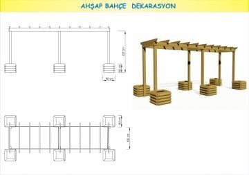 Ahşap Saksılı Veranda