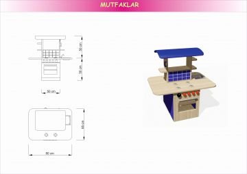 Ahşap Çift Taraflı Mutfak Köşesi