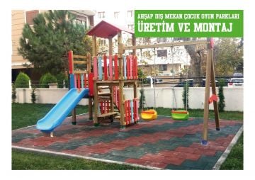 Çift Kule İki Salıncaklı Kısa Kaydıraklı Oyun Grubu