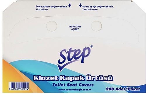 Step Klozet Kapak Örtüsü 200 Lü