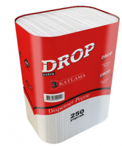 Drop Dispanser Peçete  250 Yaprak 18 Paket 3 Katlı