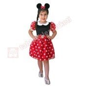 Minnie Mouse Kostümü Çocuk Kıyafeti Lisanslı 4-6 Yaş