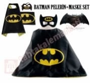Batman Kostüm Seti Pelerin Maske
