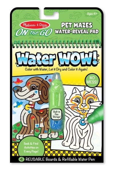 Water Wow! Su ile boyama kitabı - Evcil Hayvanlar Bulmaca