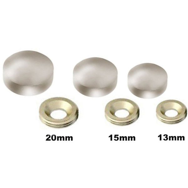 METAL VİDA KAPAMA ZAMAK 15 MM SATEN ( 10 ADET )