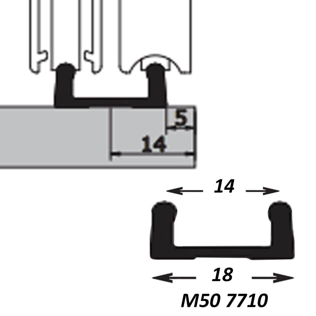 ALB-M50 7710 410X3 ALUMİNYUM ALT RAY 3 MT