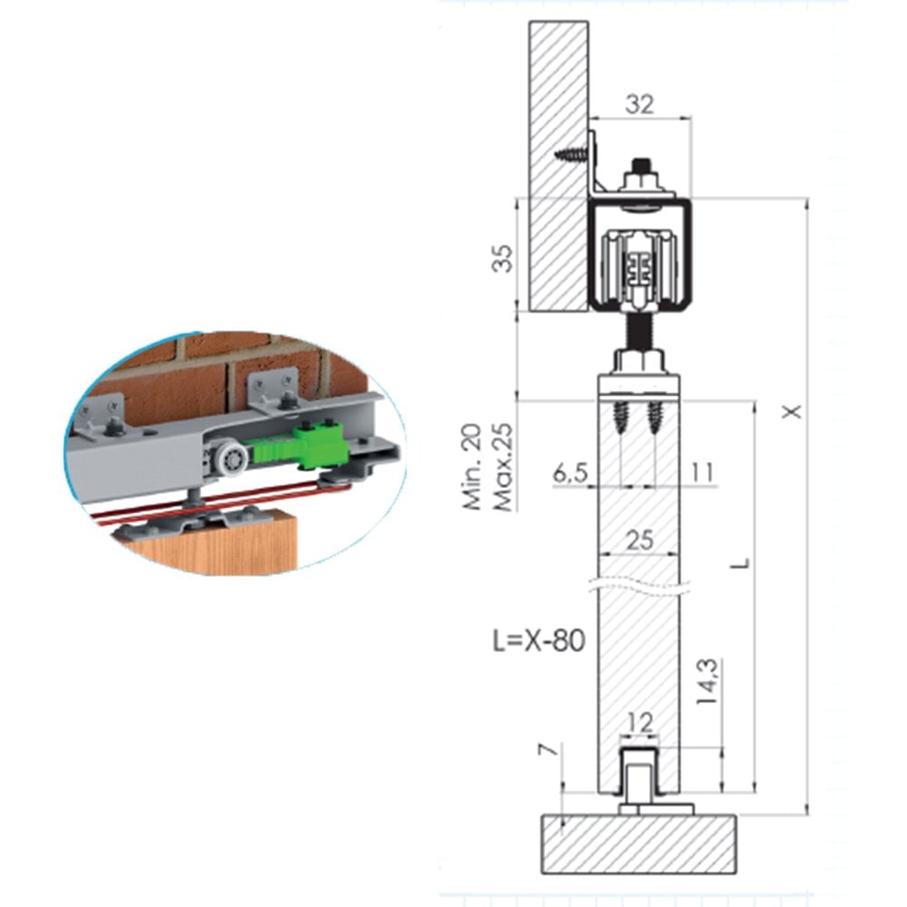 MEPA HSK 100 HALATLI SÜRME KAPI SİSTEMİ