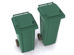 Plastik Yeşil Çöp Konteyner 120 LT (4 adet)