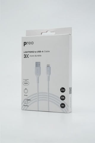 Preo MMU108 2A-Ligthning Non MFI USB-A to Lightning Kablo 1m