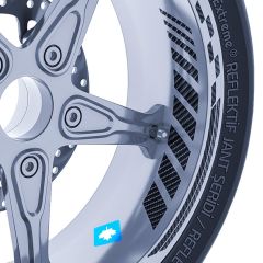 Karbon Fiber Dokulu Moto GP İç Dış Jant Şeridi Takım Sticker Çınar Extreme